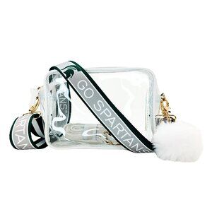 MICHIGAN STATE - Licensed - Spartans | Game Day | Clear Purse | Adjustable Strap